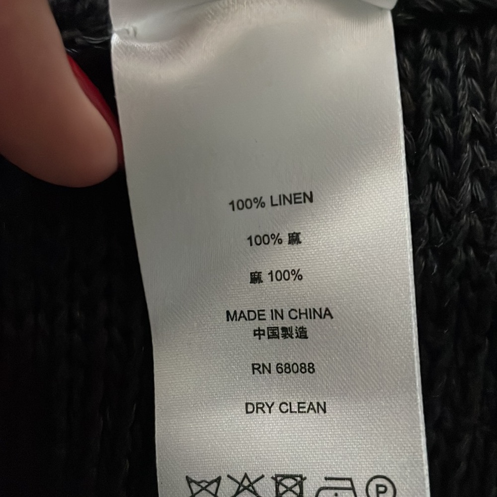 TSE Black 100% Linen Open Cardigan Shrug  size S NWT - Picture 17 of 17